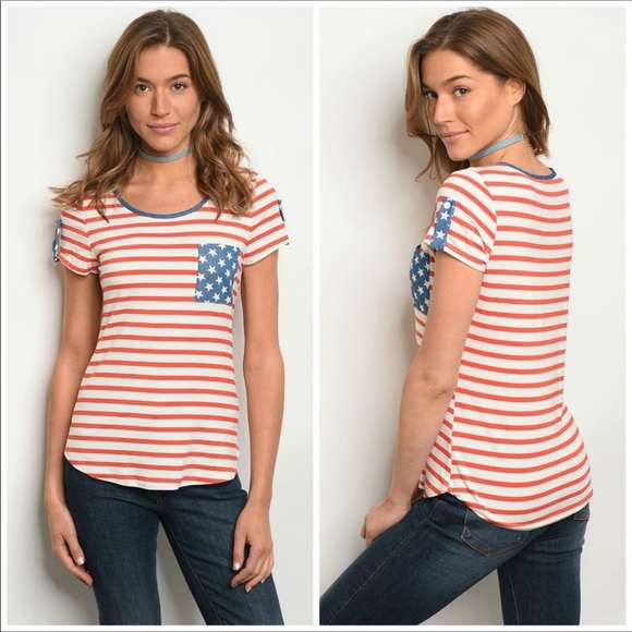 Stars & Stripes Pocket Tee - Picture 1 of 6